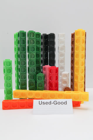 Interlocking Math Cube Manipulatives (set of 146) (Used) - Little Green Schoolhouse Books