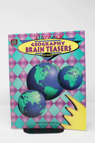 Geography Brain Teasers- Challenging (used-good) - Little Green Schoolhouse Books