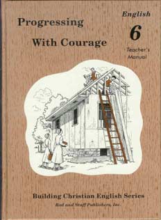 Progressing with Courage- Building Christian English Series Teacher's Manual (used-good)