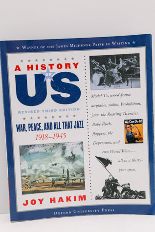 A History of US - Book 9 War, Peace, and all that Jazz 1918-1945 (Third revised edition)- (Used-Good) - Little Green Schoolhouse Books