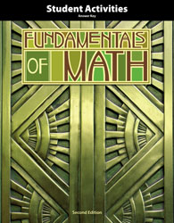 Fundamentals of Math Student Activities Answer Key(2nd Edition)- BJU Press (Used) - Little Green Schoolhouse Books