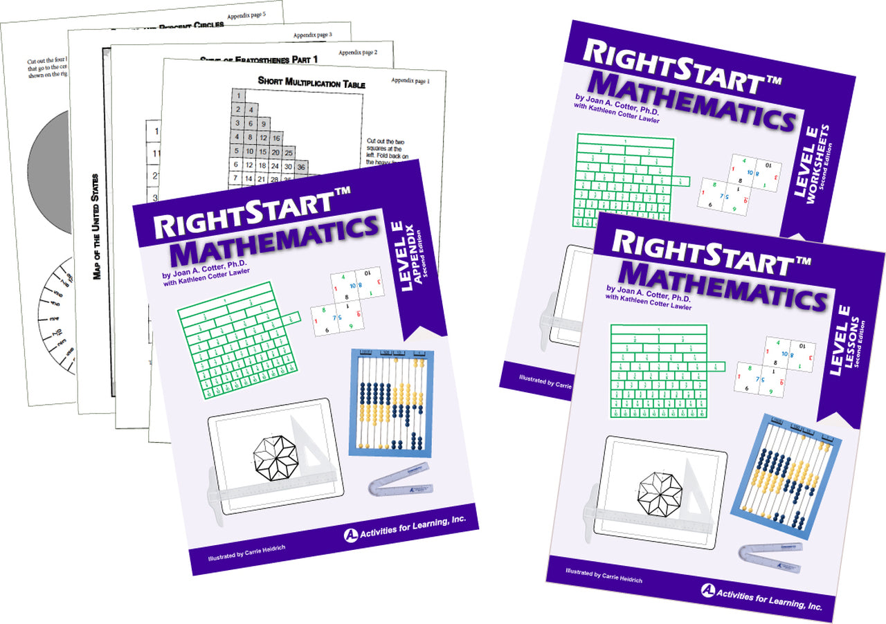 RightStart™ Mathematics Level E Second Edition Book Bundle (Used-Like New)