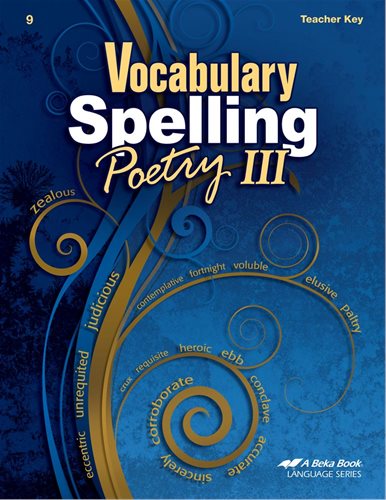 Abeka Vocabulary, Spelling, & Poetry III Teacher Key (used-like new) - Little Green Schoolhouse Books