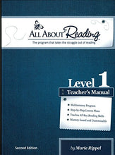 Load image into Gallery viewer, All About Reading - Level 1 - Teacher&#39;s Manual - black and white edition (used-good)