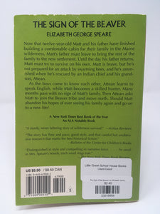 The Sign of the Beaver- by Elizabeth George Speare (used-good) - Little Green Schoolhouse Books