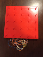 Load image into Gallery viewer, Geoboard 7 1/2” Double-sided w/ Rubber Bands (Used) - Little Green Schoolhouse Books