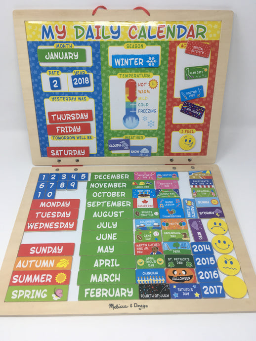 Melissa & Doug My Magnetic Daily Calendar, Seasonal & Religious (Prev Edit) (Used-Good) - Little Green Schoolhouse Books