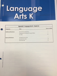 Language Arts K with Readers - Sonlight (2013 edition) (Used) - Little Green Schoolhouse Books