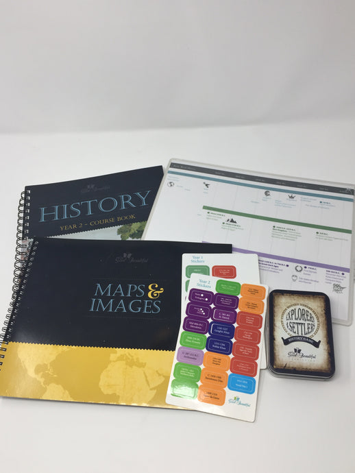 History Year 2 Course Set - The Good and The Beautiful With Game (New) - Little Green Schoolhouse Books