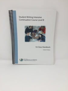 Student Writing Intensive [SWI] Continuation Course for Level B (DVD,Teacher's Manual, and Student Handouts) –  (used-like new) - Little Green Schoolhouse Books