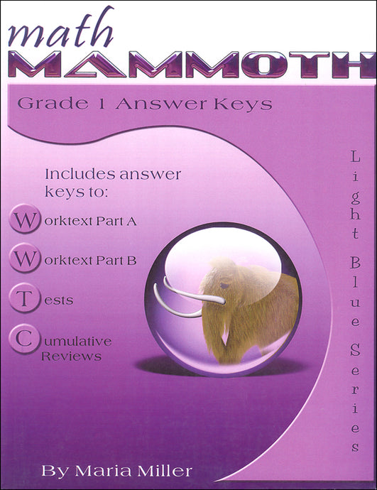 Math Mammoth Grade 1 Answer Keys (used) - Little Green Schoolhouse Books