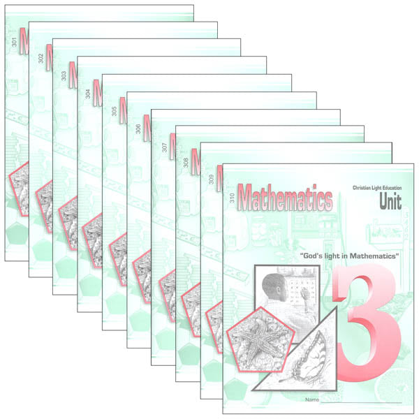 Mathematics 3 LightUnit 301-310, Set Sunrise Edition (used) - Little Green Schoolhouse Books